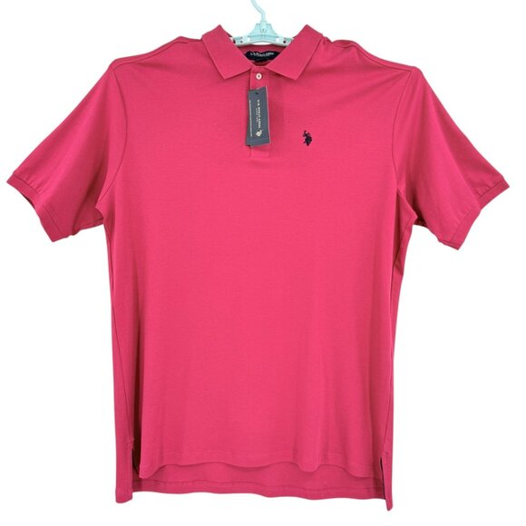 U.S. Polo Assn. Men's Short Sleeve Pink Luxury Feel Polo Shirt Size 2XLT Cotton - Picture 1 of 9